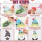 32 Pcs Magnetic Diamond Painting Interchangeable Standing Posture Gnome Decor DIY Seasonal Gnome Sign Holiday Tiered Tray Decoration with Magnet Pieces for Home Office Desk (Classic)
